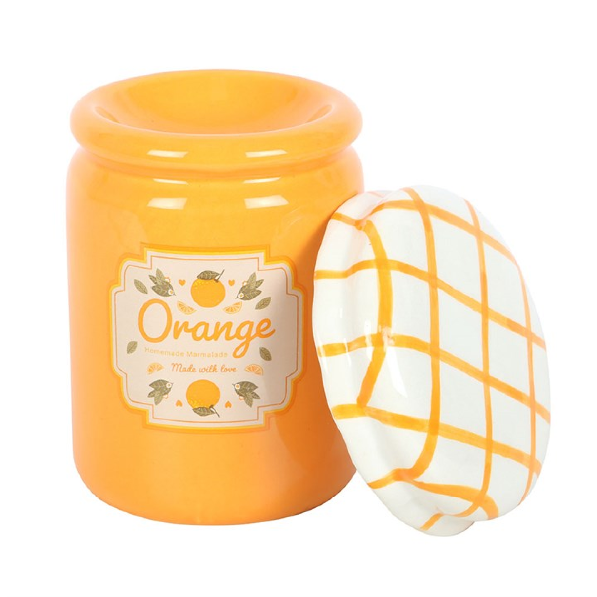 Orange Marmalade Jar Ceramic Wax Melter I Oil Burner