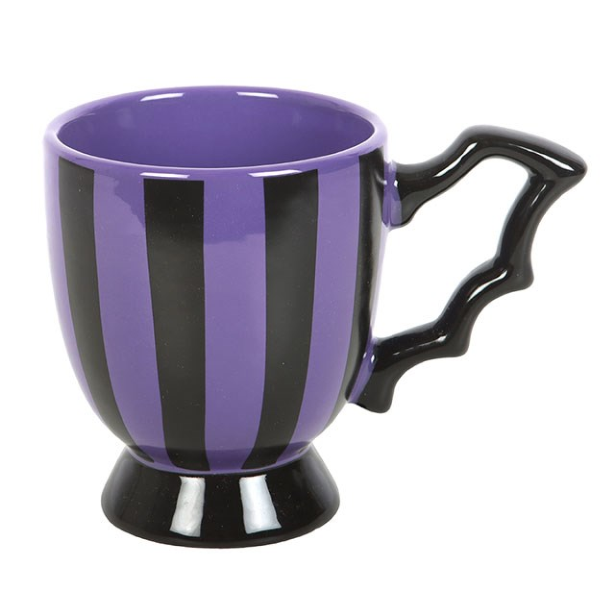 Purple Striped 'Bat-Wing' Teacup