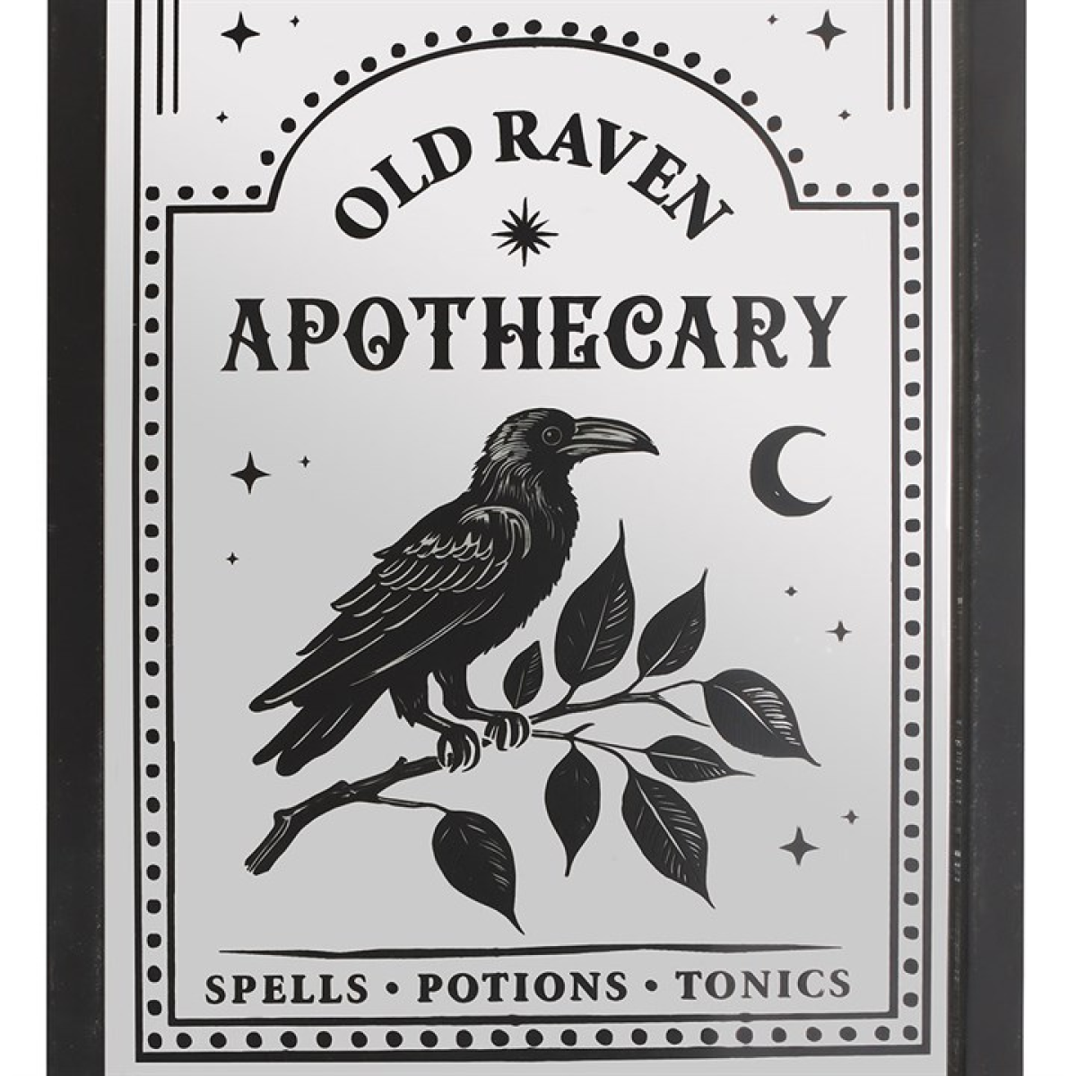 'Old Raven Apothecary' Mirrored Wall Hanging