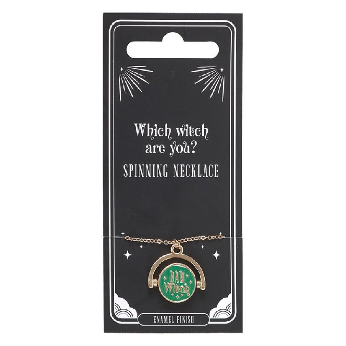 Wicked inspired 'Which Witch Are You' Spinning Necklace