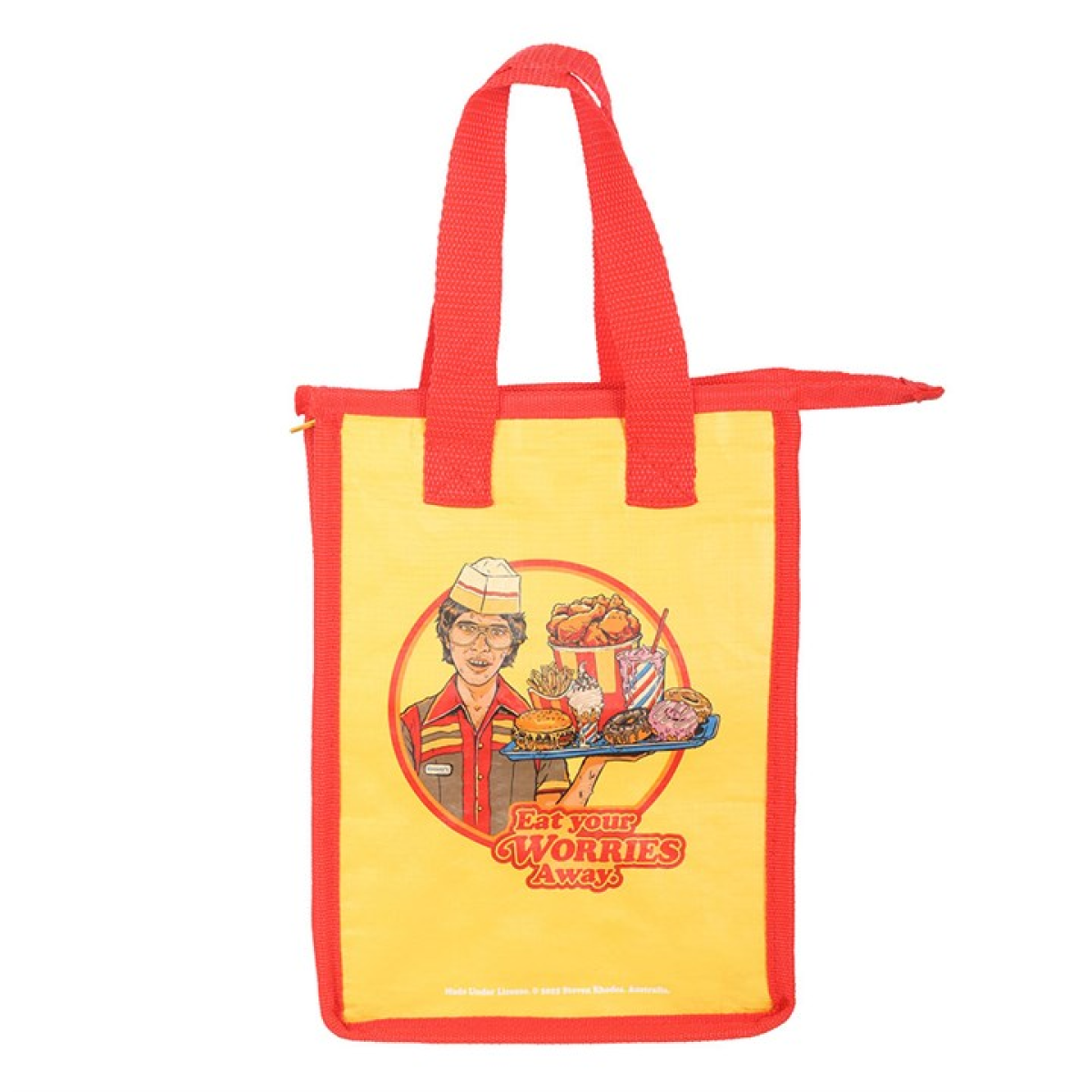 Eat Your Worries Lunch Bag ~ Steven Rhodes