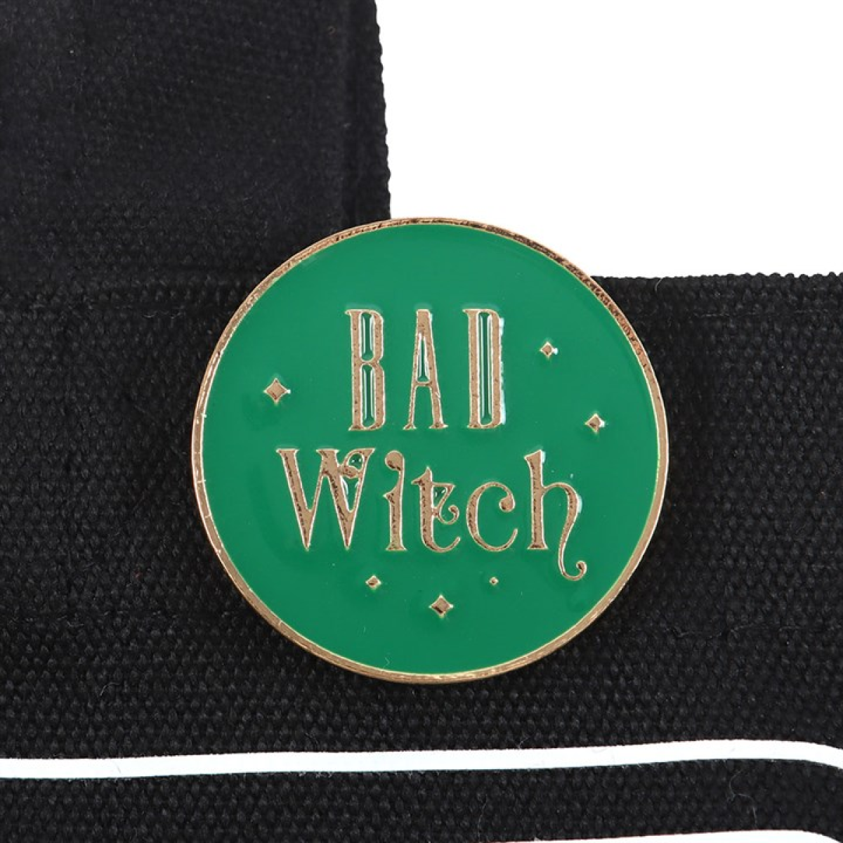'Bad Witch Social Club' Tote Bag ~ with Pin Badge