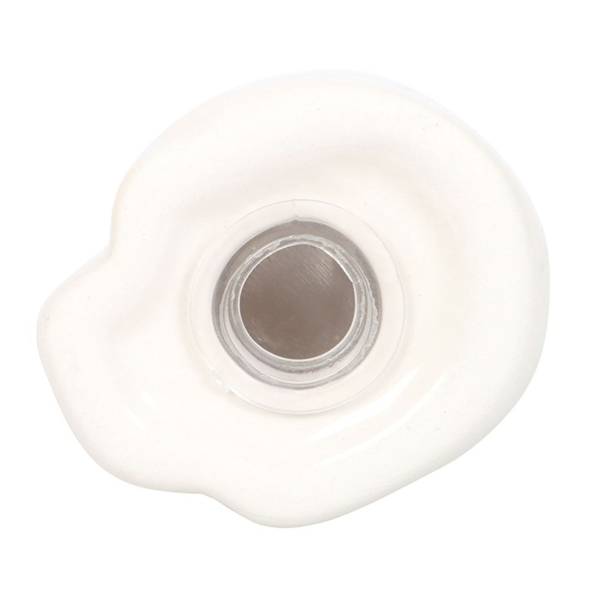close up of stopper for ceramic cat shaped salt shaker