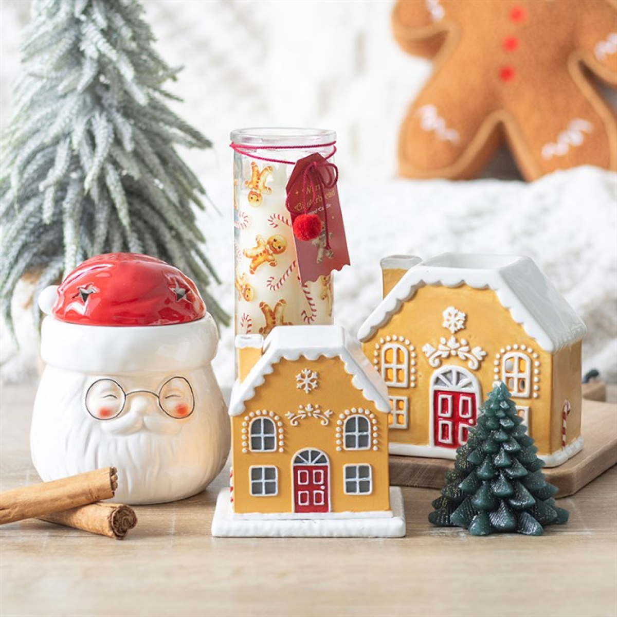 Candy Cane Gingerbread House Wax Melter I Oil Burner