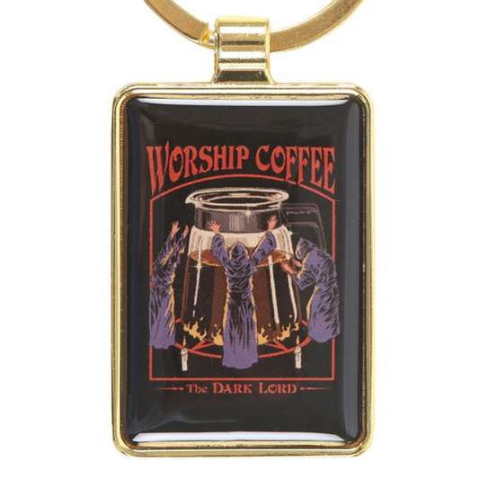 'Worship Coffee' Keyring ~ Steven Rhodes