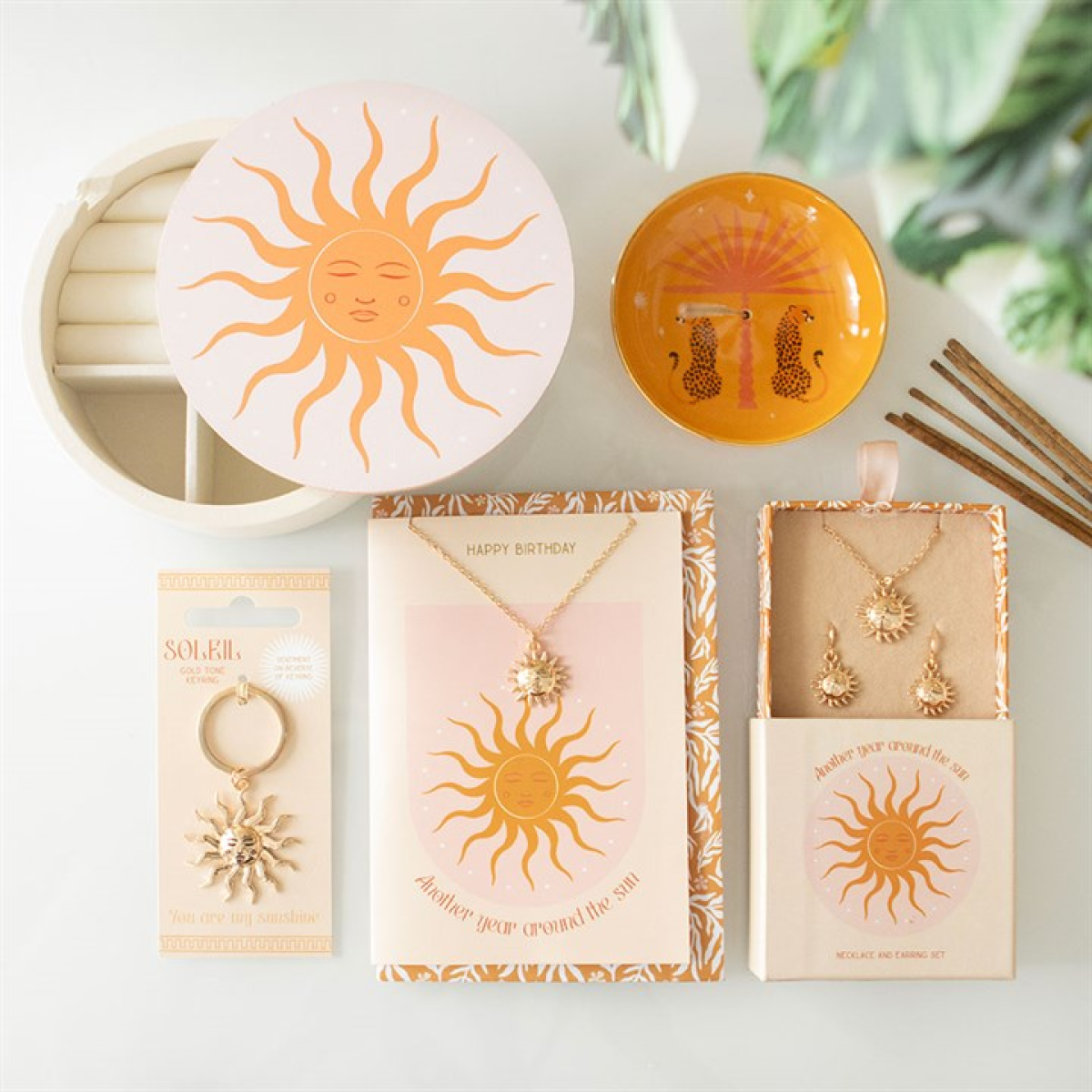 Sun Earring and Necklace Gift Set