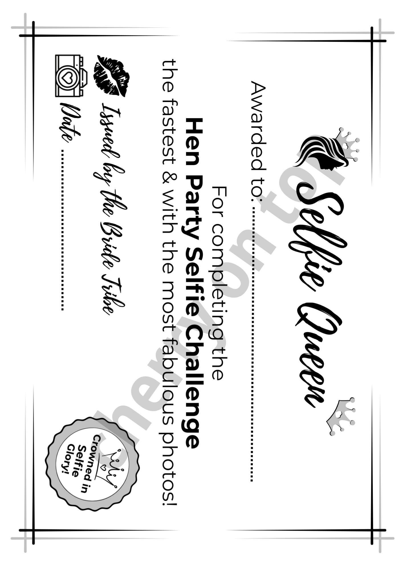 Hen Party Bundle I CLASSY Edition I 5 classic games I Instant Download