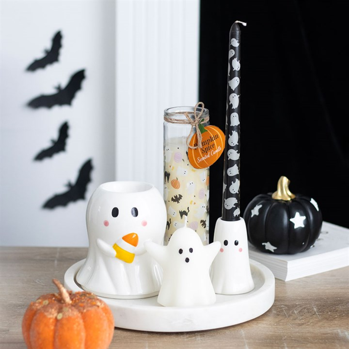 'Candy Corn' Ghost Wax Melter I Oil Burner