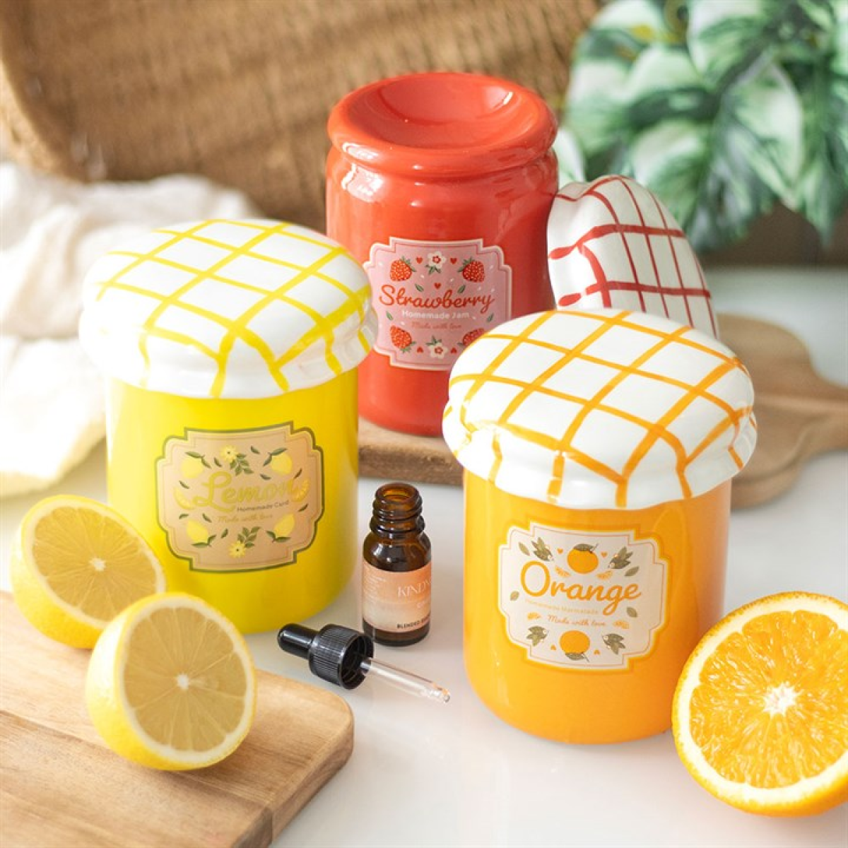 Lemon Curd Jar Ceramic Wax Melter I Oil Burner