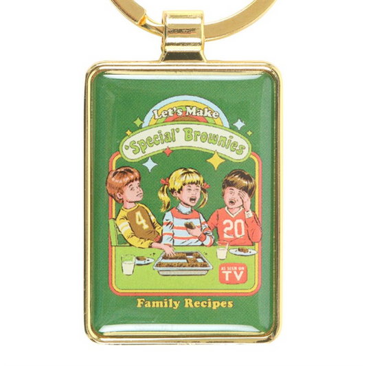 'Let's Make Brownies' Keyring ~ Steven Rhodes