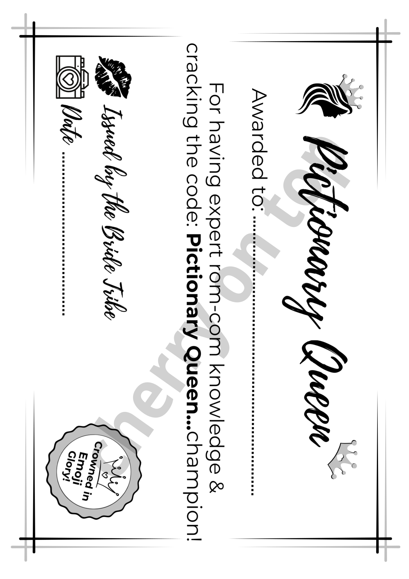 Hen Party Bundle I CLASSY Edition I 5 classic games I Instant Download