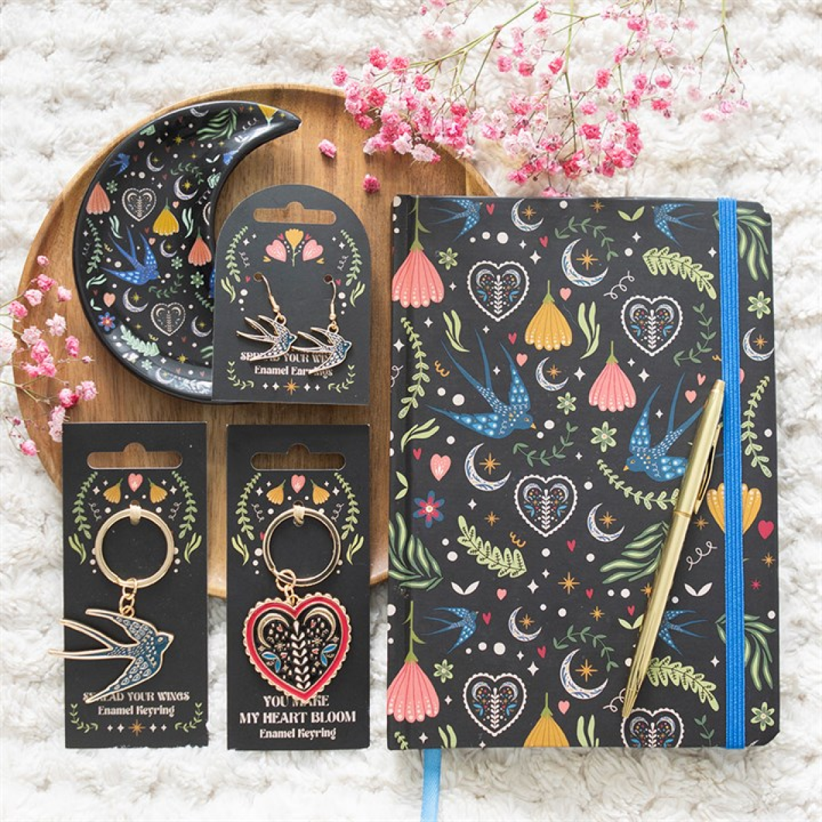 'Midnight Bloom' A5 Notebook