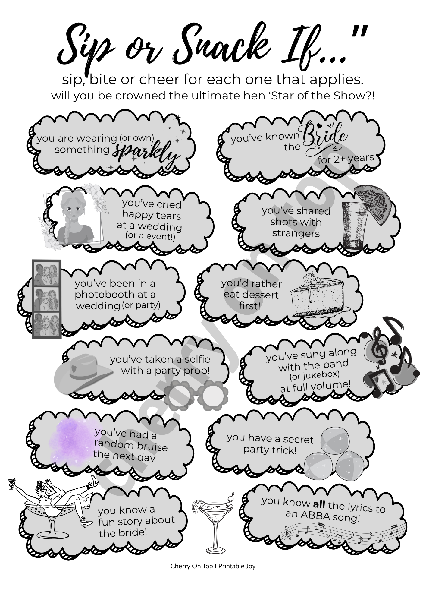 EXTENDED Hen Party Bundle I CHEEKY Edition I Original Hen Party Games + inclusive bonus sheets I Instant Download