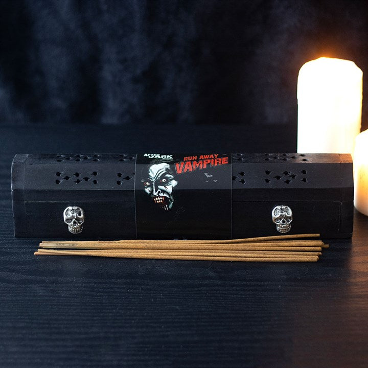 'Run Away Vampire' Incense Sticks, Holder & Storage Box ~ Gift Set