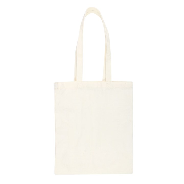 Canvas reusable tote bag with Brunch Club text and croissant, egg on toast and avocado design.