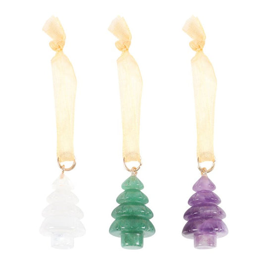 Crystal Christmas Tree Decorations - Set of 3