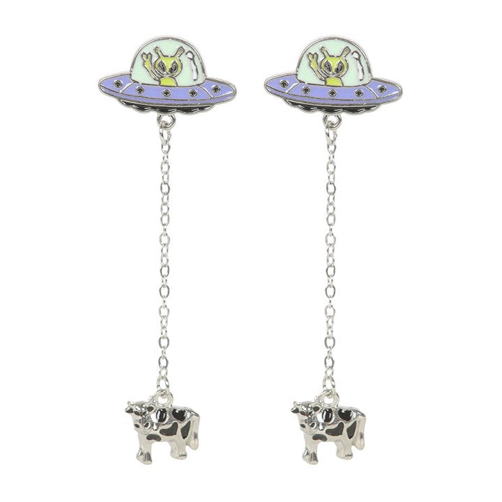 Glow in the Dark 'Alien Abduction' Dangly Earrings