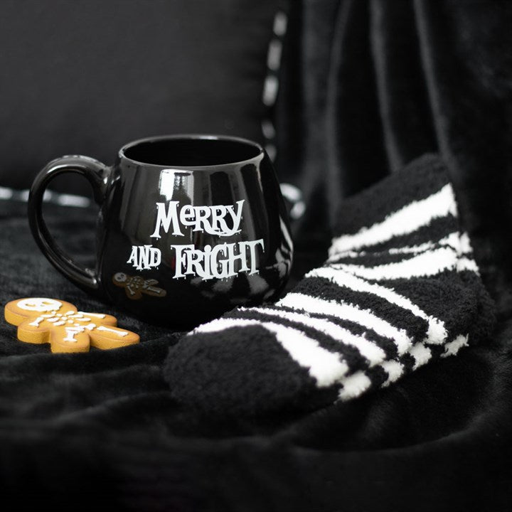 'Merry and Fright' Mug and Socks Gift Set