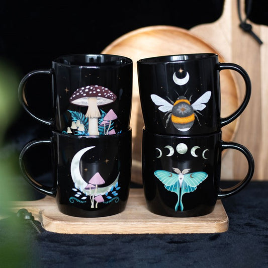 'Dark Forest' Mugs ~ Set of 4