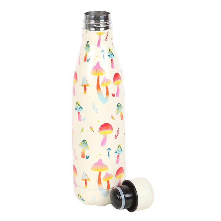 Funky Fungi Print Metal Water Bottle