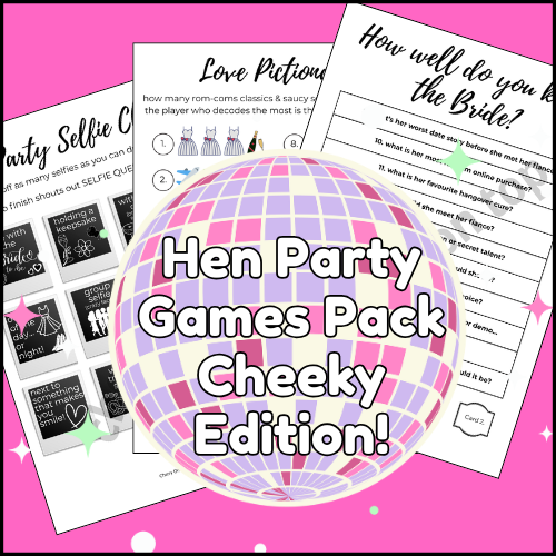 Hen Party Bundle I CHEEKY Edition I 5 Classic Games I Instant Download