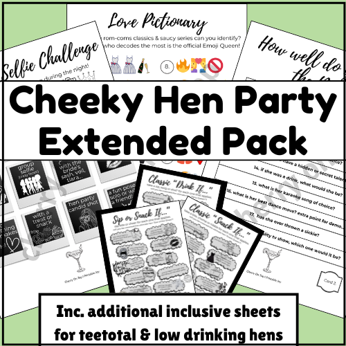 EXTENDED Hen Party Bundle I CHEEKY Edition I Original Hen Party Games + inclusive bonus sheets I Instant Download