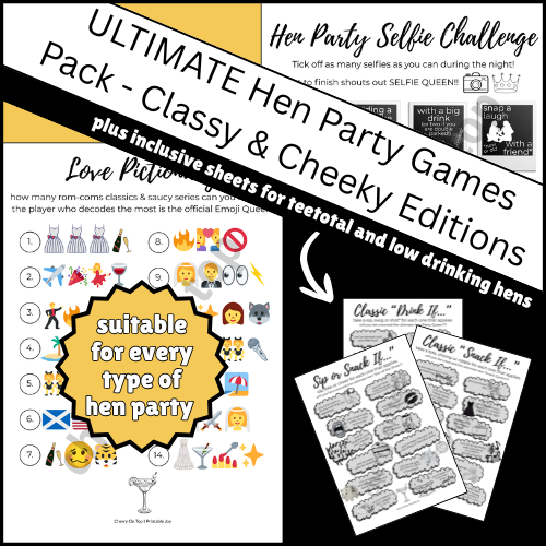 ULTIMATE Hen Party Bundle I Classy & Cheeky Editions + 2 bonus games I Instant Download