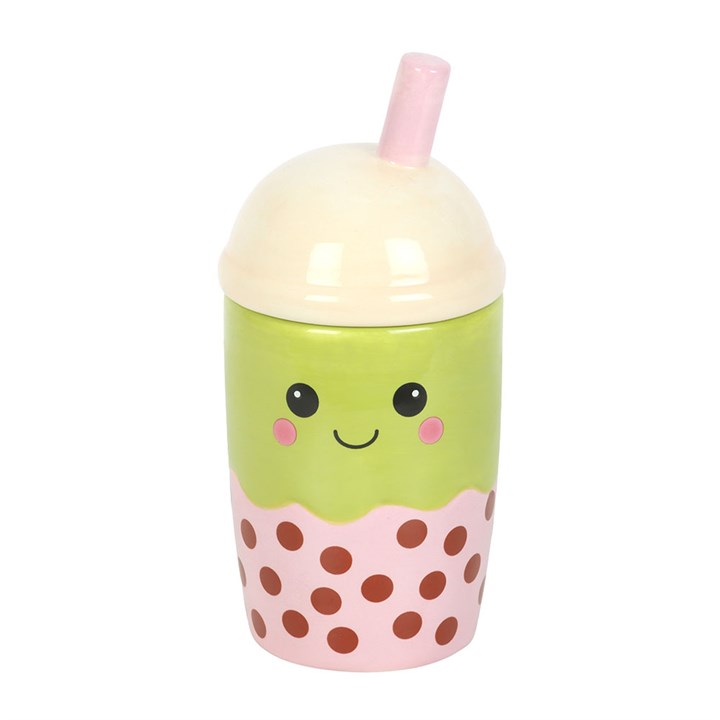 Kawaii bubble-tea shaped ceramic wax melter and oil burner.