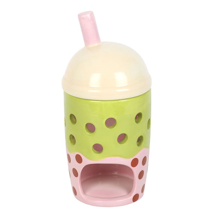 Kawaii bubble-tea shaped ceramic wax melter and oil burner.