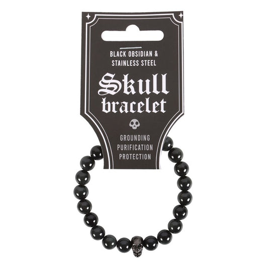 Black Obsidian 'Skull' Bracelet