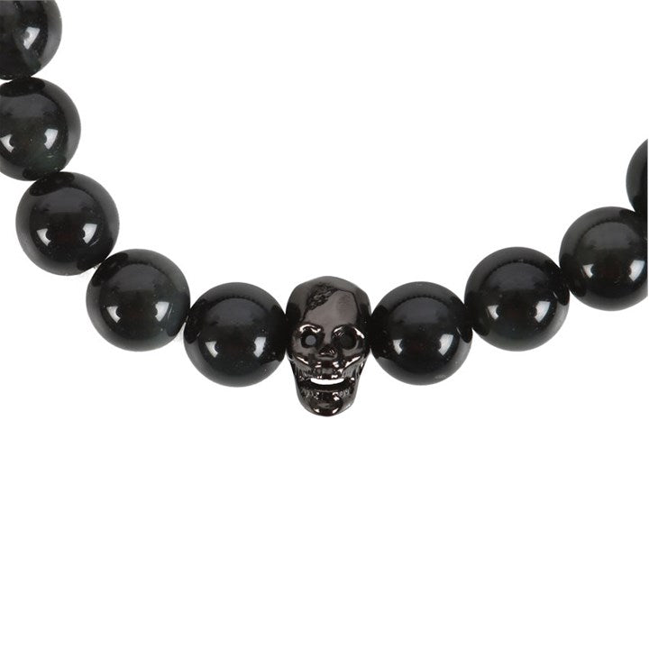 Black Obsidian 'Skull' Bracelet