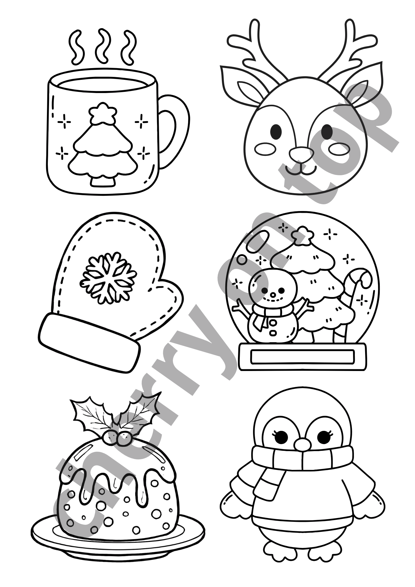 Christmas Colouring Sheets Bundle I 20+ Colouring Sheets I Print & Colouring