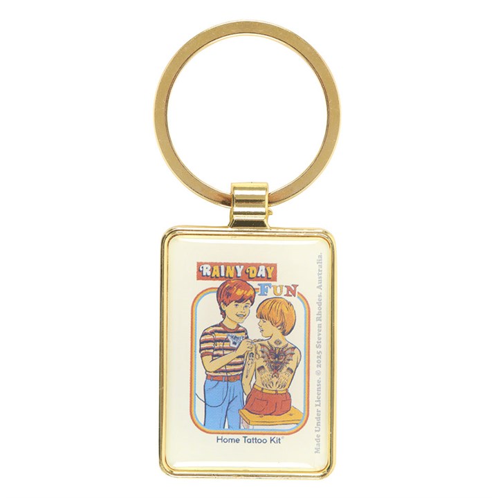'Rainy Day Fun' Keyring ~ Steven Rhodes