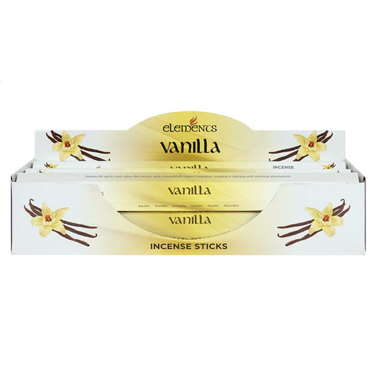 Elements Vanilla Incense Sticks ~ 6 pack