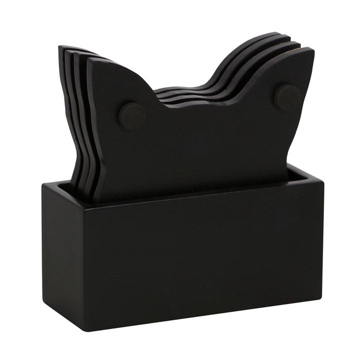 'Mystic Mog' Cat Face Coaster ~ Set of 4