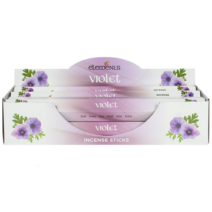 Elements Violet Incense Sticks ~ 6 Packs