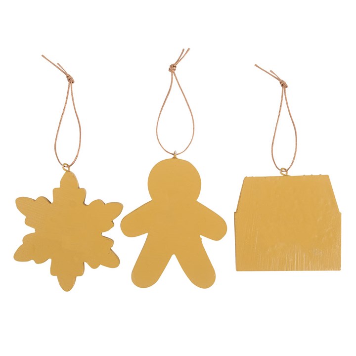 'Traditional Gingerbread' Decorations - Set of 3