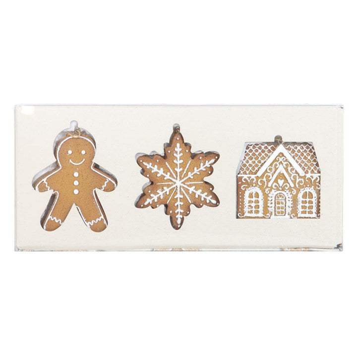 'Traditional Gingerbread' Decorations - Set of 3