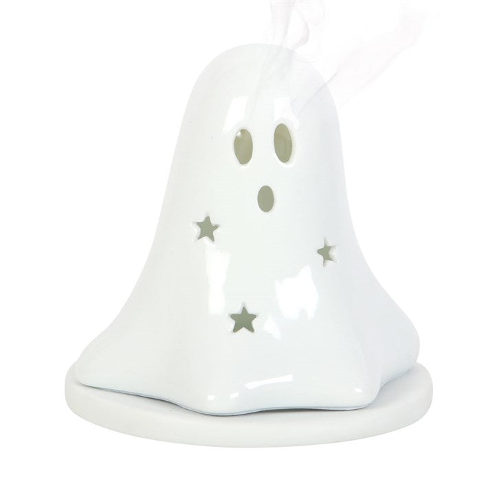 Ceramic Ghost Incense Cone Holder I Tea Light Holder