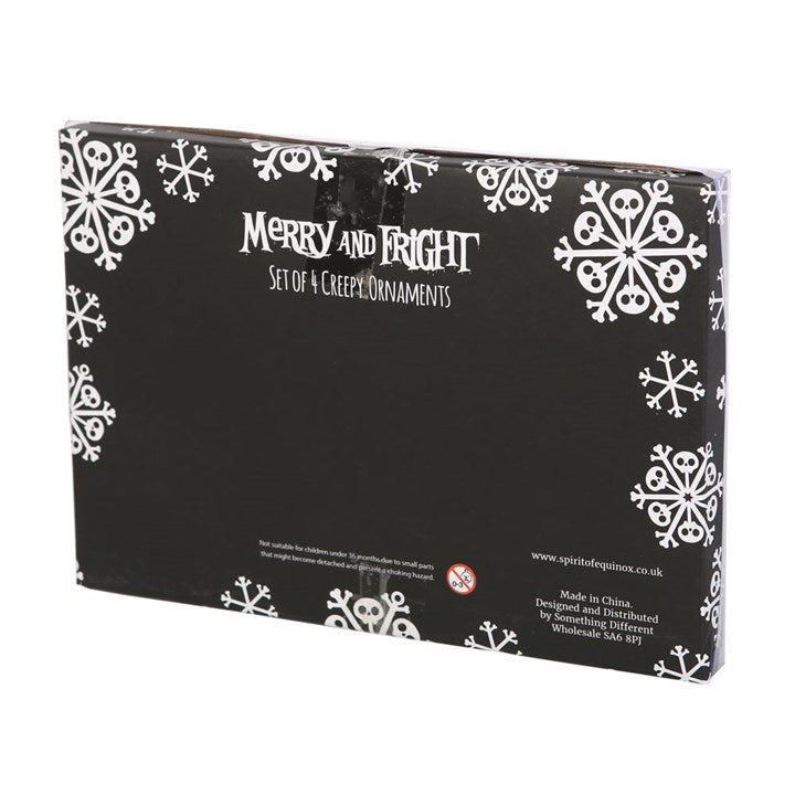 Black 'Creepy Skeleton' Cookie Decorations ~ Set of 4