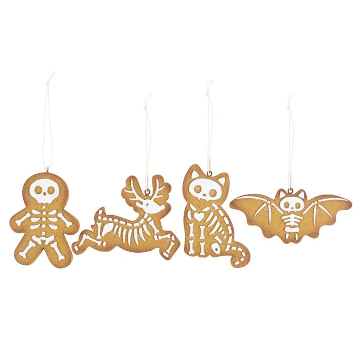 'Creepy Skeleton' Cookie Decorations ~ Set of 4