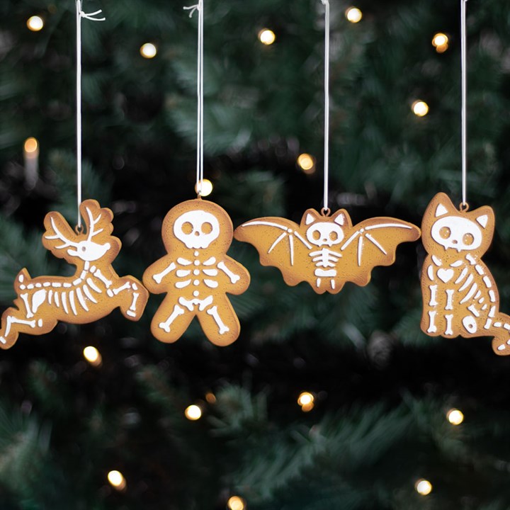 'Creepy Skeleton' Cookie Decorations ~ Set of 4