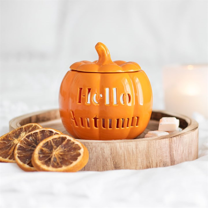 Hello Autumn Pumpkin Wax Melter I Oil Burner