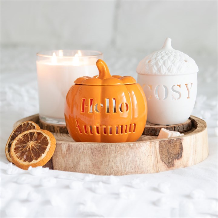 Hello Autumn Pumpkin Wax Melter I Oil Burner