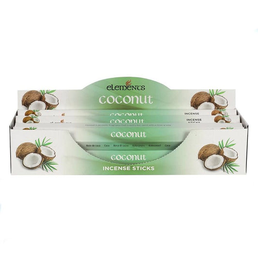 Elements Coconut Incense Sticks ~ 6 Packs