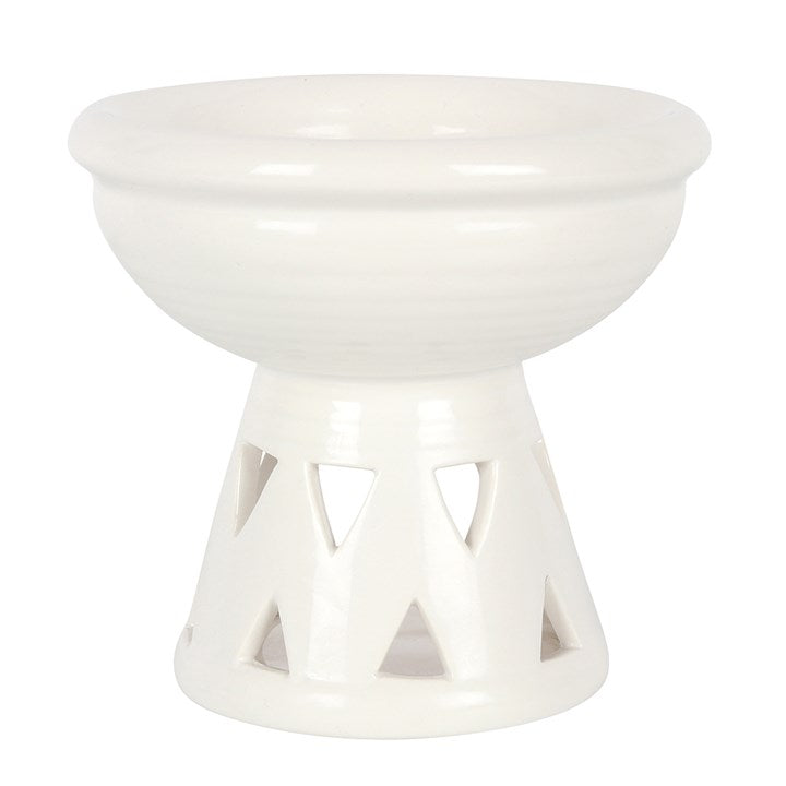 Off White Deep Bowl Wax Melter I Oil Burner