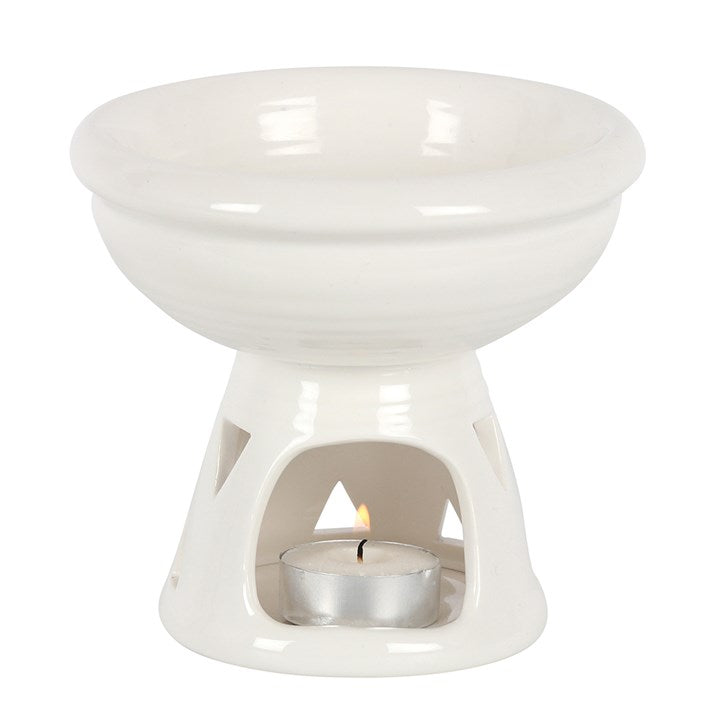 Off White Deep Bowl Wax Melter I Oil Burner