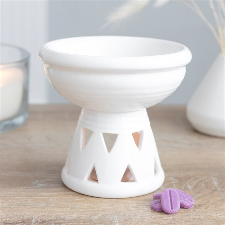 Off White Deep Bowl Wax Melter I Oil Burner