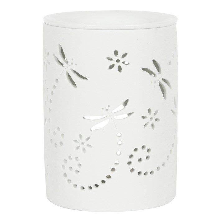 Cut Out Dragonfly Ceramic Wax Melter I Oil Burner