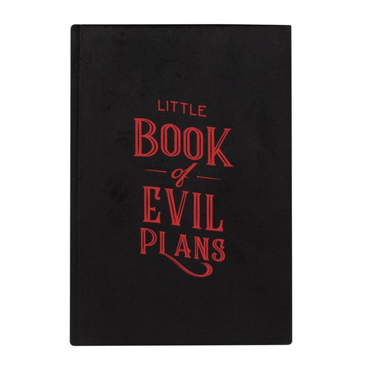 'Little Book Of Evil Plans' Velvet A5 Notebook